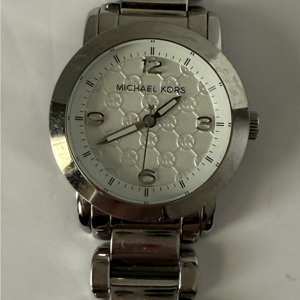 Michael Kors Mk3157 Silver Dial Stainless Steel Womens 34mm Watch